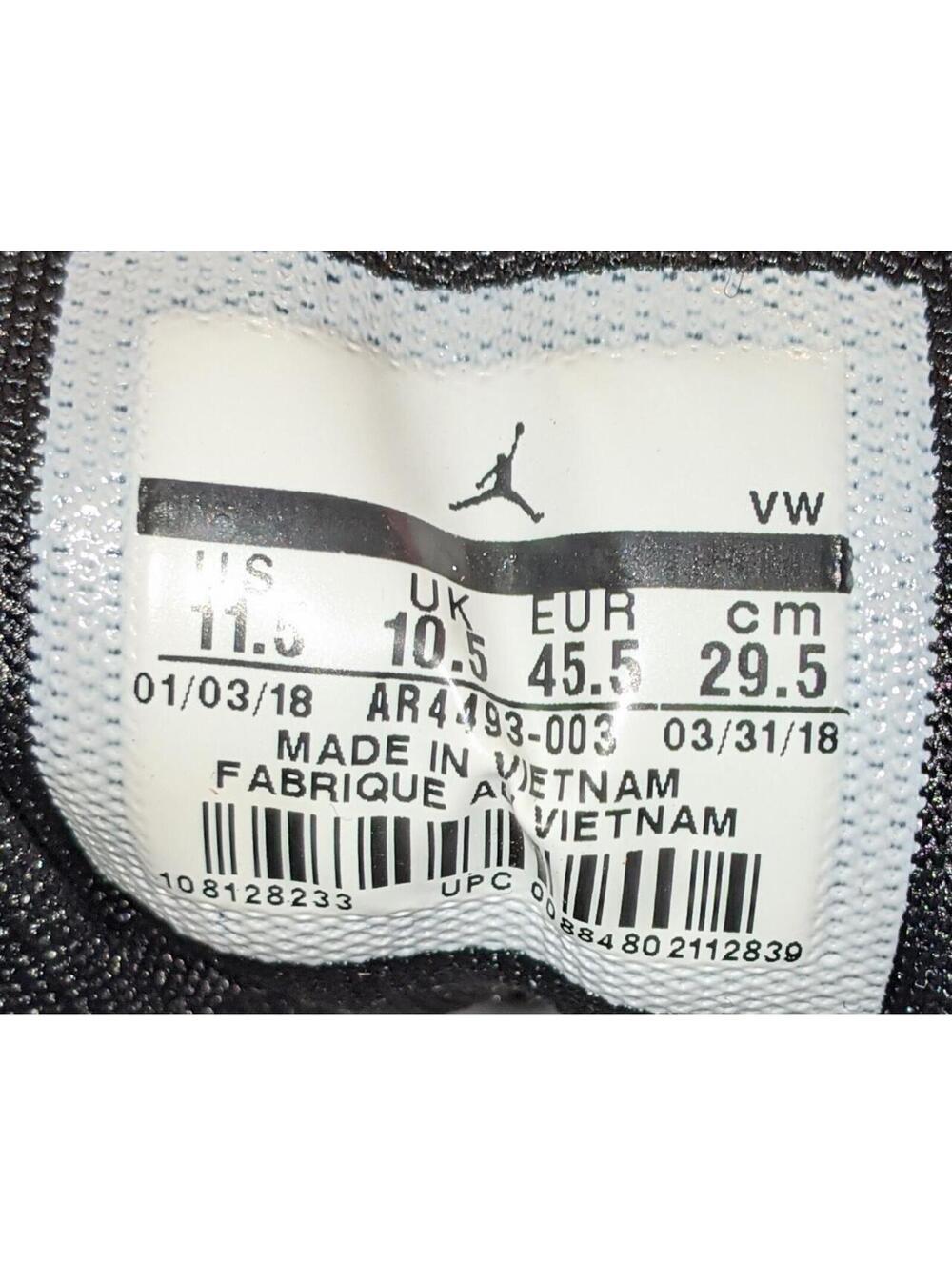 NIKE Air Jordan SOG Black Cement High Top Athletic Sneakers AR4493-003 Size 11.5 - Picture 11 of 11